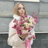 Нежный букет кустовых роз Жемчужная свадьба