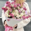 Нежный букет кустовых роз Жемчужная свадьба