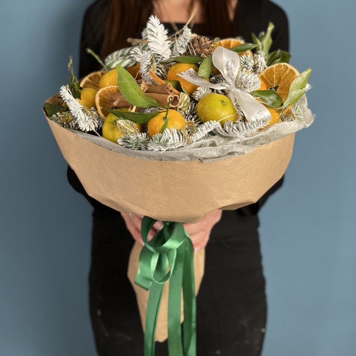 Новогодний букет Цитрусовый аромат