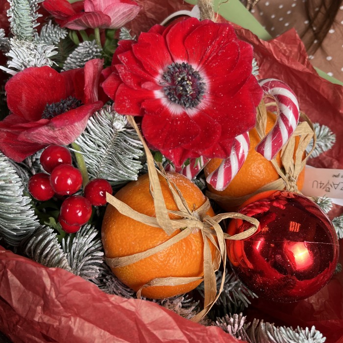 Новогодний букет Подарок Cанты