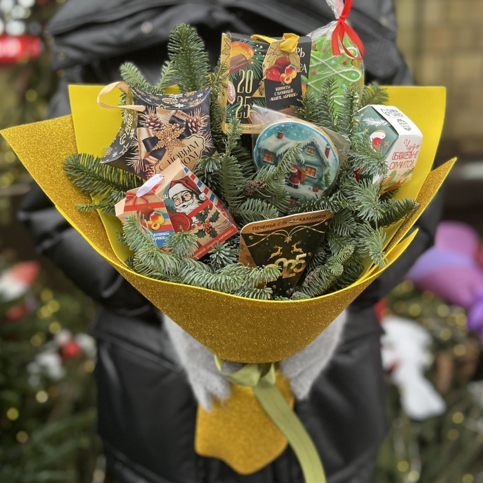 Новогодний букет Подарок Зимы