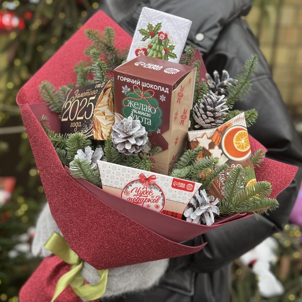 Новогодний букет Сладкая Мечта