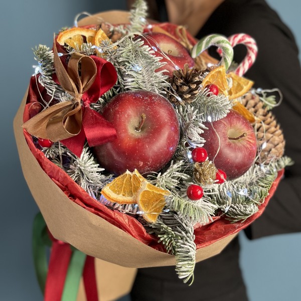 Новогодний букет Сладкое яблочко