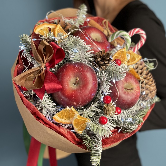 Новогодний букет Сладкое яблочко