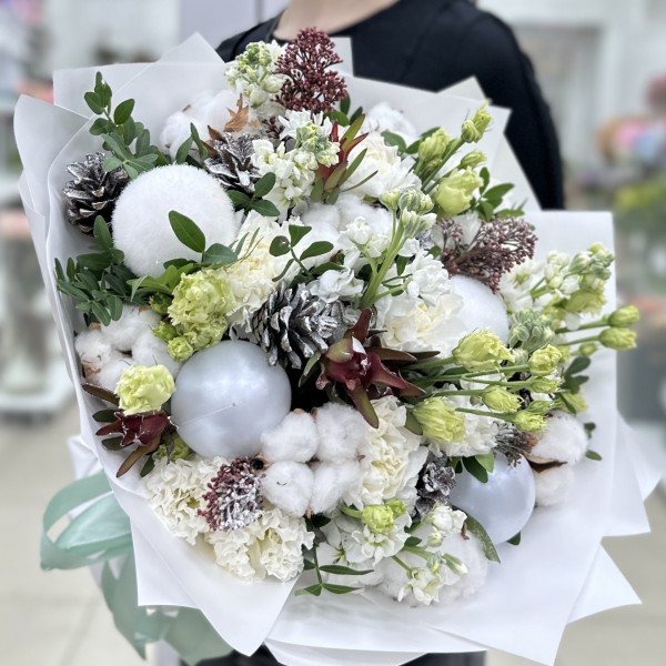 Новогодний букет Снежная сказка