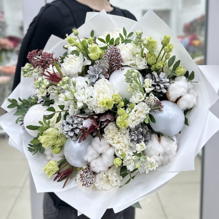 Новогодний букет Снежная сказка