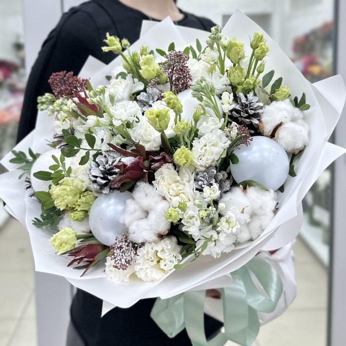 Новогодний букет Снежная сказка