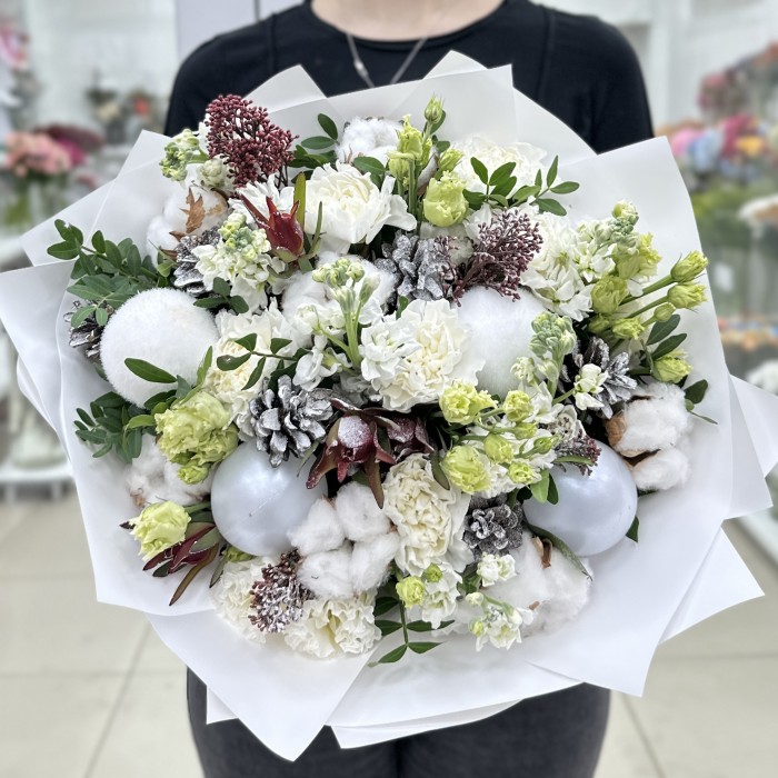 Новогодний букет Снежная сказка