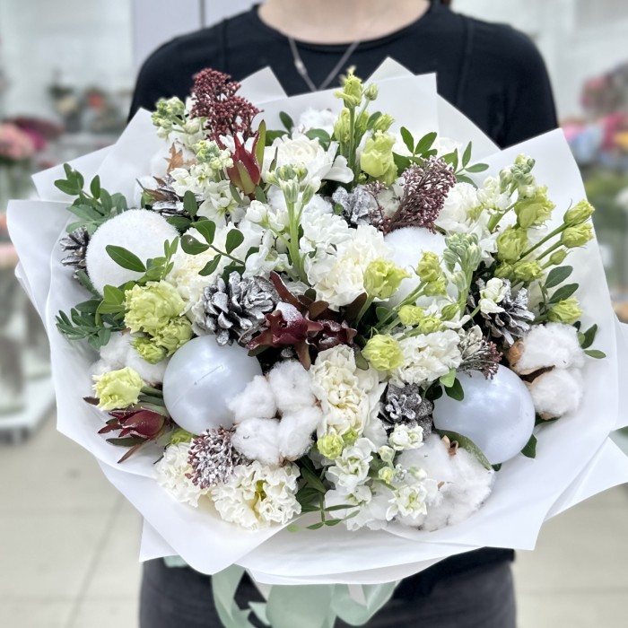 Новогодний букет Снежная сказка