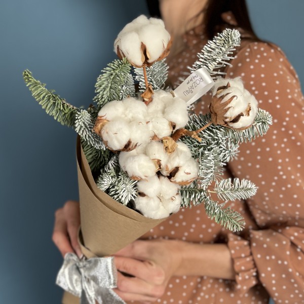 Новогодний букет Снежное облако