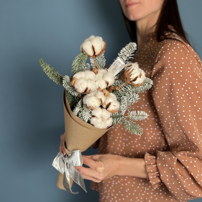 Новогодний букет Снежное облако