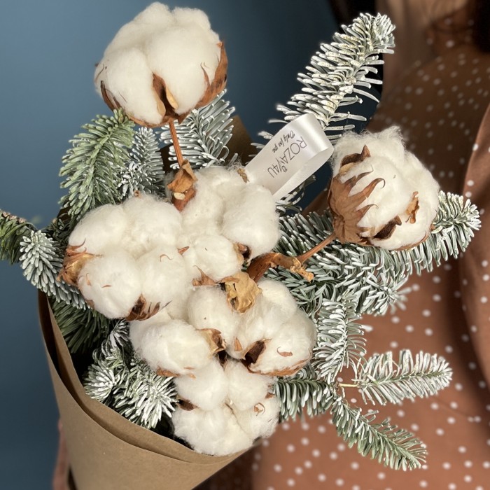 Новогодний букет Снежное облако