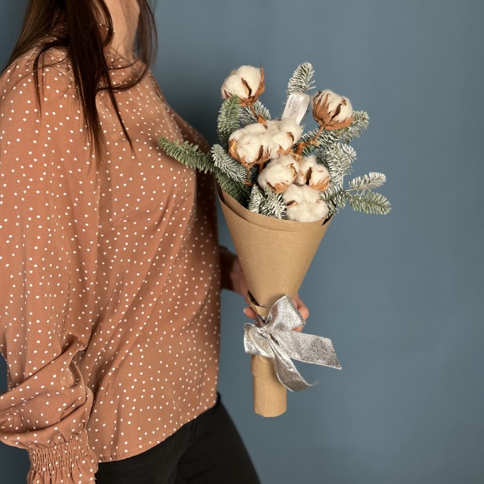 Новогодний букет Снежное облако