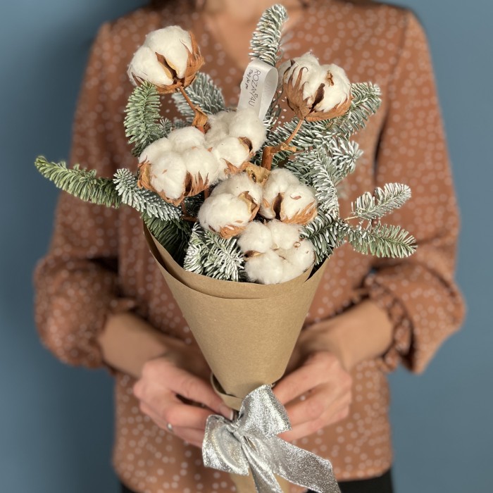 Новогодний букет Снежное облако