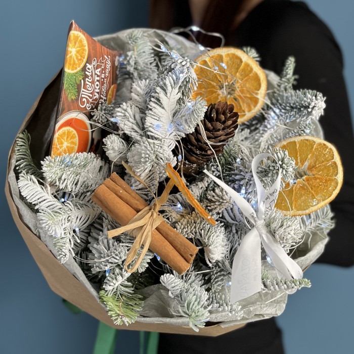 Новогодний букет Уютный зимний день