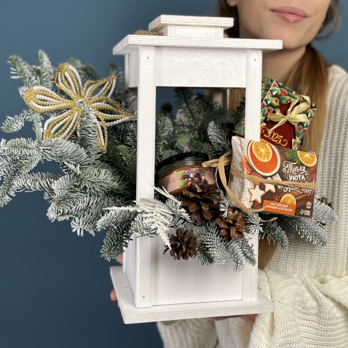 Новогодний набор в фонаре Тепла и уюта