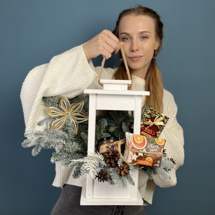 Новогодний набор в фонаре Тепла и уюта