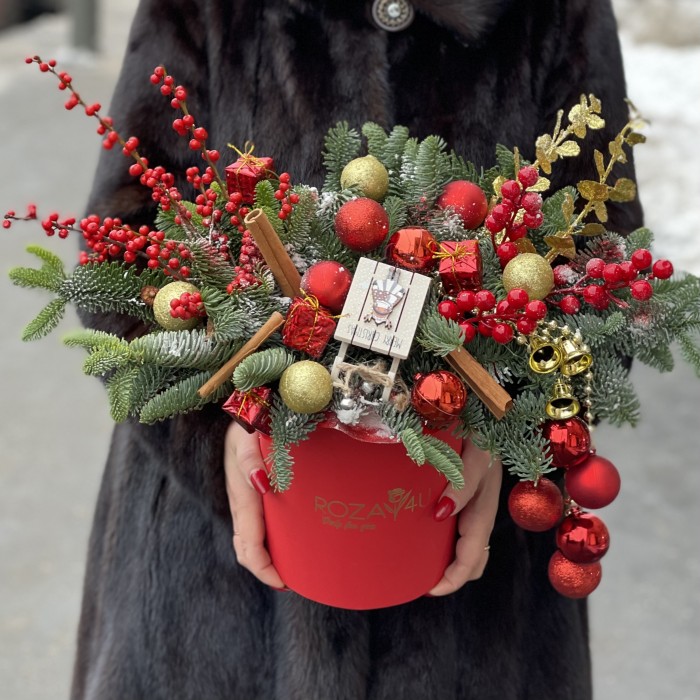 Новогодняя композиция Сани Деда Мороза