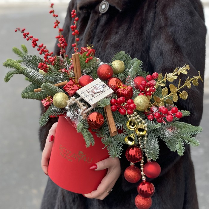 Новогодняя композиция Сани Деда Мороза