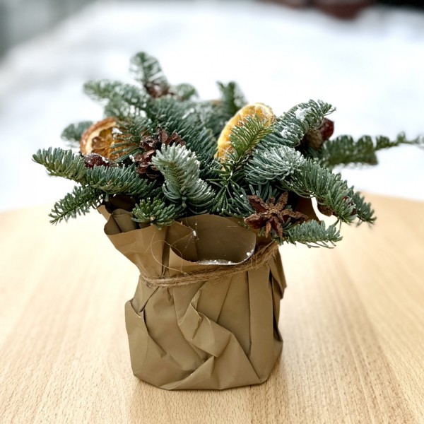 Новогодняя композиция Цитрус с Корицей