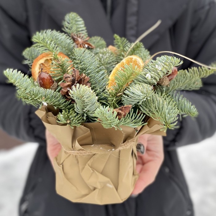 Новогодняя композиция Цитрус с Корицей