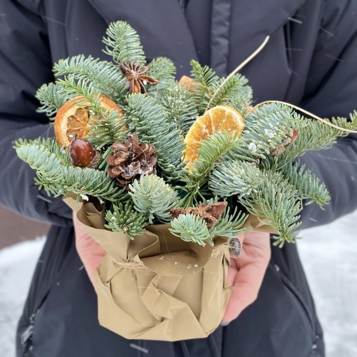 Новогодняя композиция Цитрус с Корицей