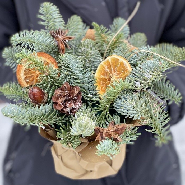 Новогодняя композиция Цитрус с Корицей
