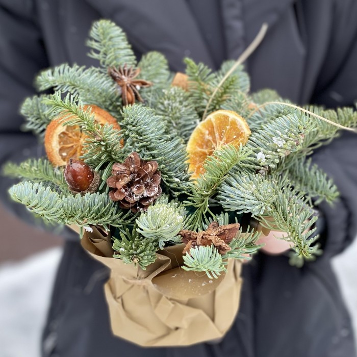 Новогодняя композиция Цитрус с Корицей