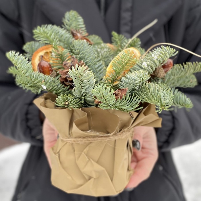 Новогодняя композиция Цитрус с Корицей