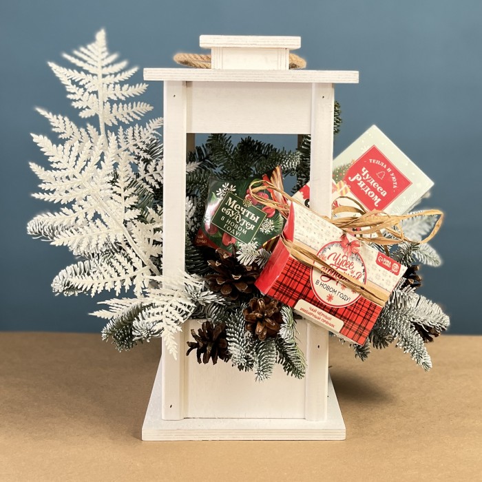 Новогодний чайный набор в фонаре Мечты сбываются