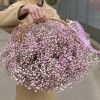 Облако из розовой гипсофилы в корзине