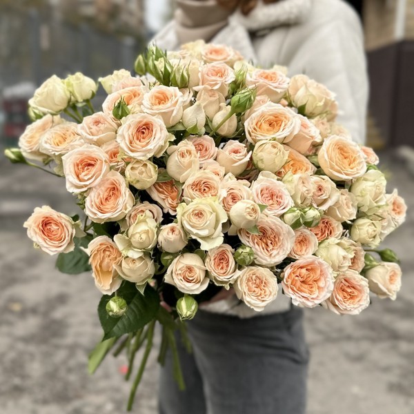 Кустовая  роза Тринити 50 см