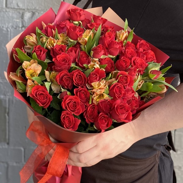 Букет Пламенное сердце