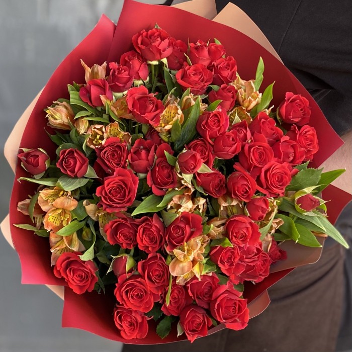 Букет Пламенное сердце