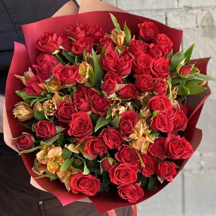 Букет Пламенное сердце