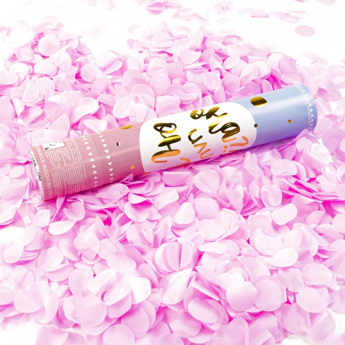 Пневмохлопушка Гендер Пати, Круги тишью розовый