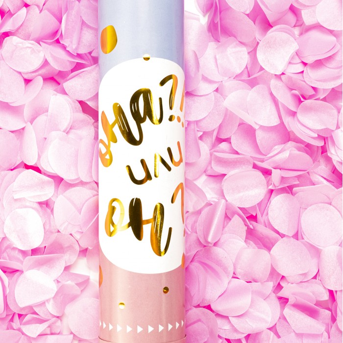 Пневмохлопушка Гендер Пати, Круги тишью розовый