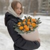 Подарочная новогодняя коробка с мандаринами