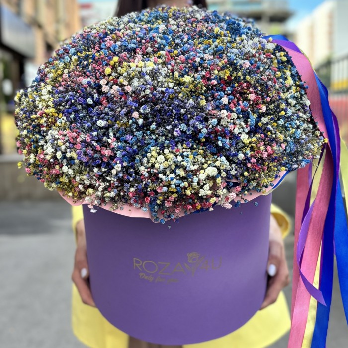 Пышная гипсофила в коробке