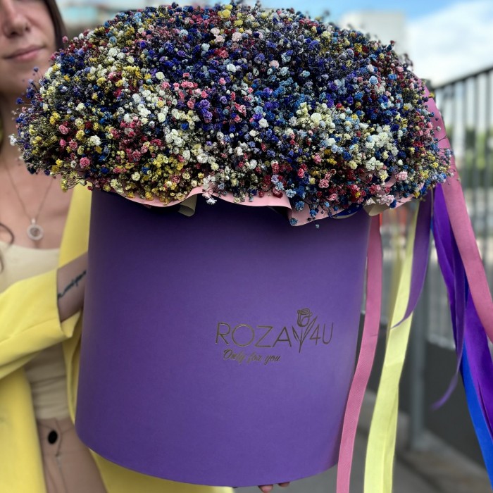 Пышная гипсофила в коробке