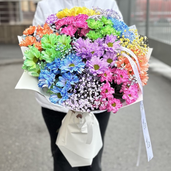 Радужный букет на день рождения