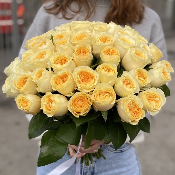 Роза лимонная пионовидная Баттеркап 35 см