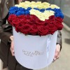 Розы в коробке Я люблю Россию