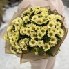 Букет из 15 кремовых хризантем Сантини