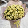 Букет из 25 кремовых хризантем Сантини