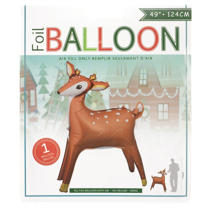 Шар 3D Фигура Лесной Олень Золотые рожки