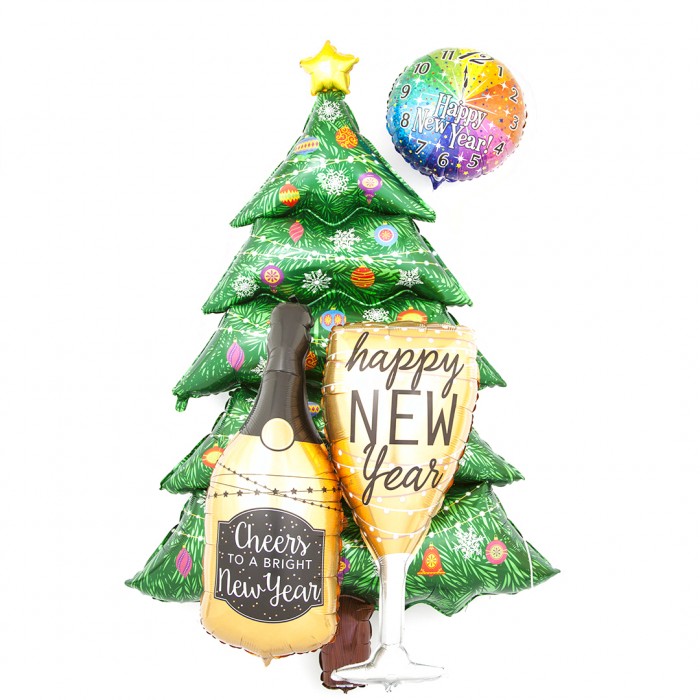 Шар Фигура Бокал Новогоднее шампанское Золото Голография