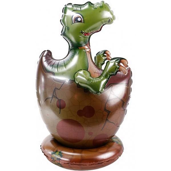 Шар Фигура на подставке Динозаврик в яйце Зеленый