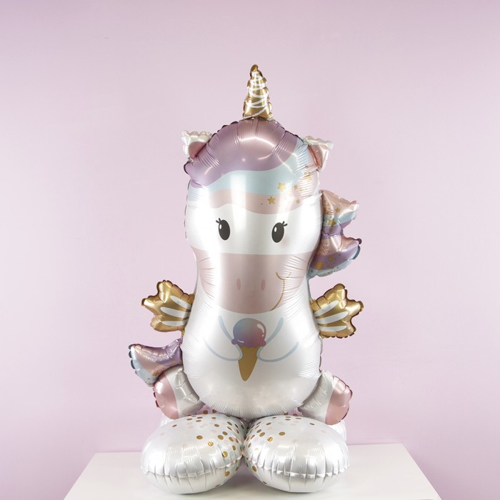 Шар Фигура на подставке, Единорог с мороженым