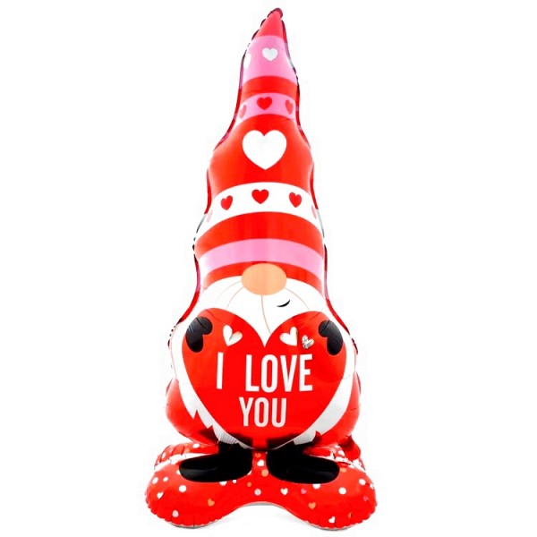 Шар Фигура на подставке Гном с сердечком